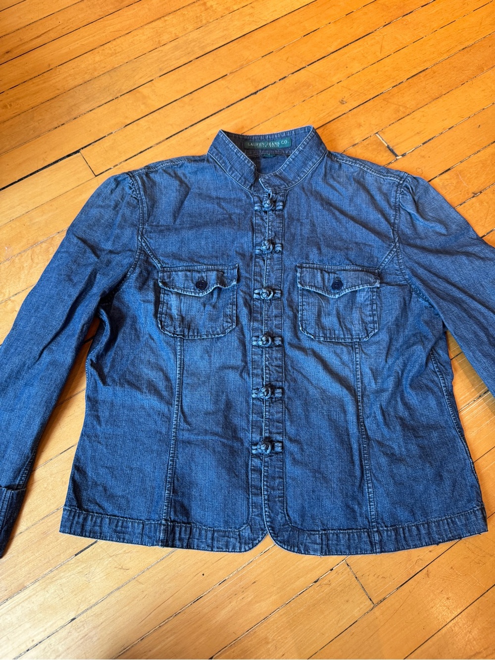 Denim Button-Front Ralph Lauren Top - Picture 5 of 7
